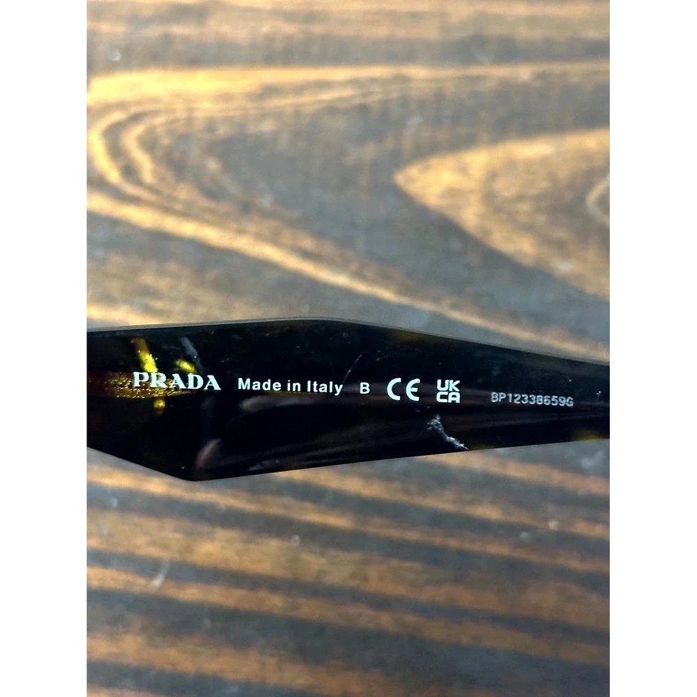 Prada SPR 19Z 2AU-6S1 Women's Brown Tortoise Sunglasses Cat Eye Full Rim 145 mm